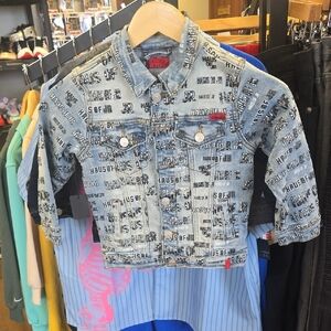 Kids Printed Denim Jacket